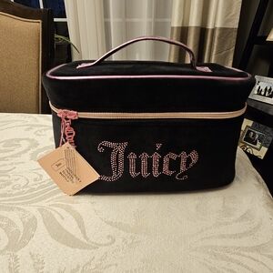 Juicy Couture Black and Pink Women's Makeup Bag